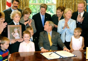 President Bush signs Childhood Cancer Act in Washington